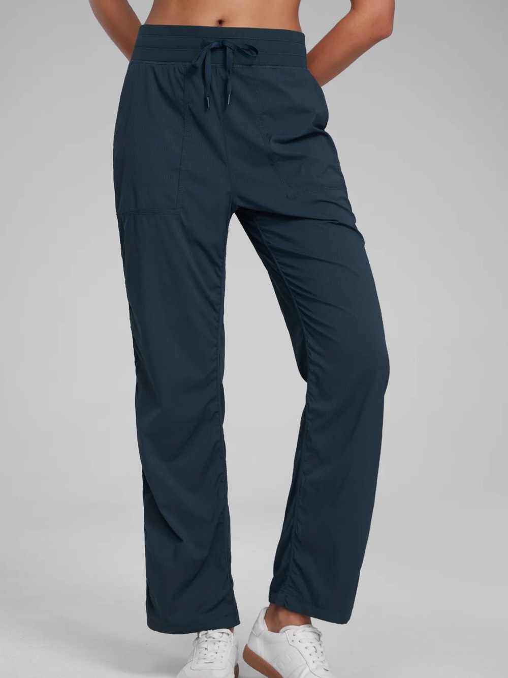 CRZ Yoga Navy Straight Leg Ruched Pants - Picture 2 of 8